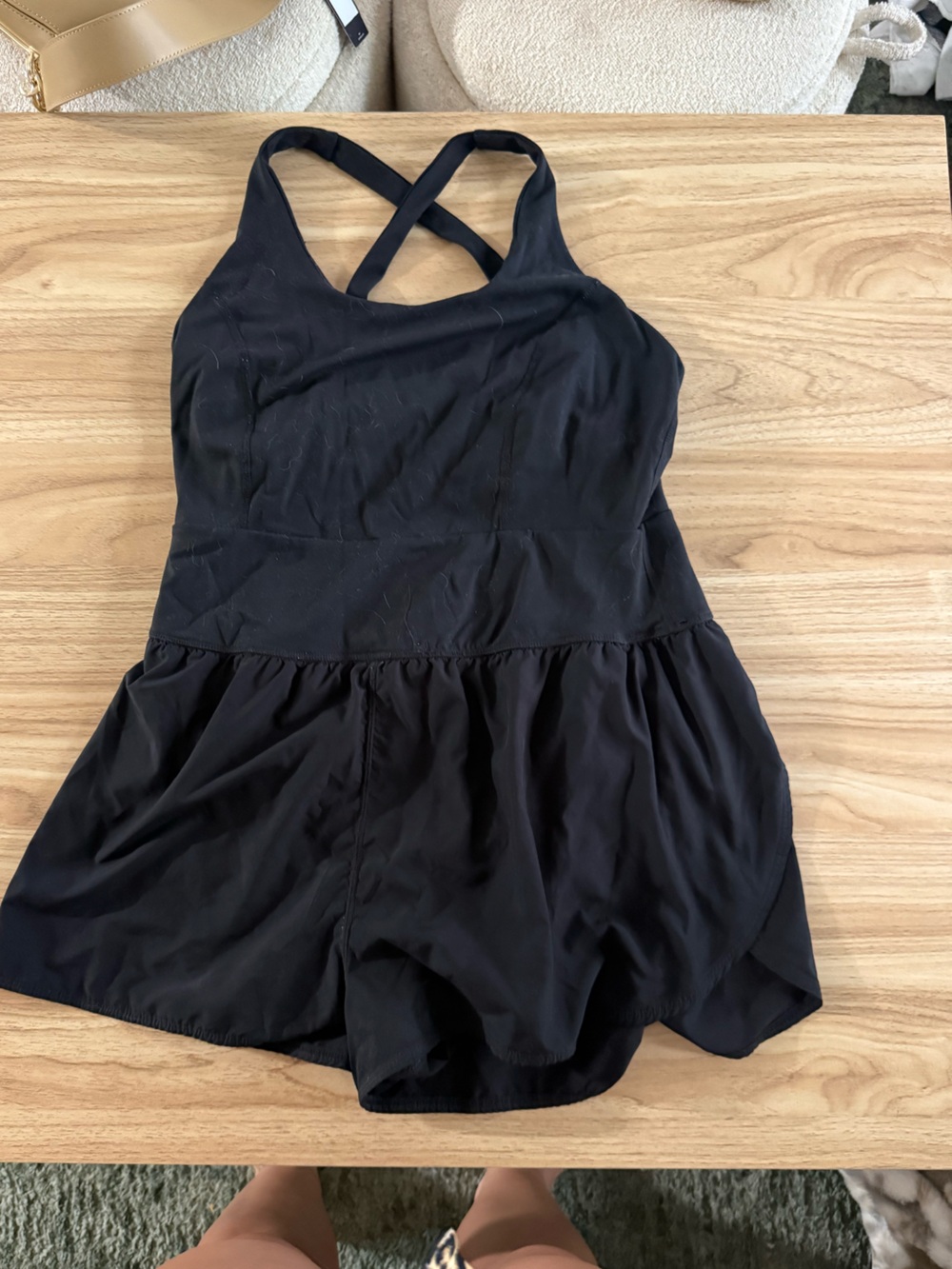 Avia Black Athletic Romper